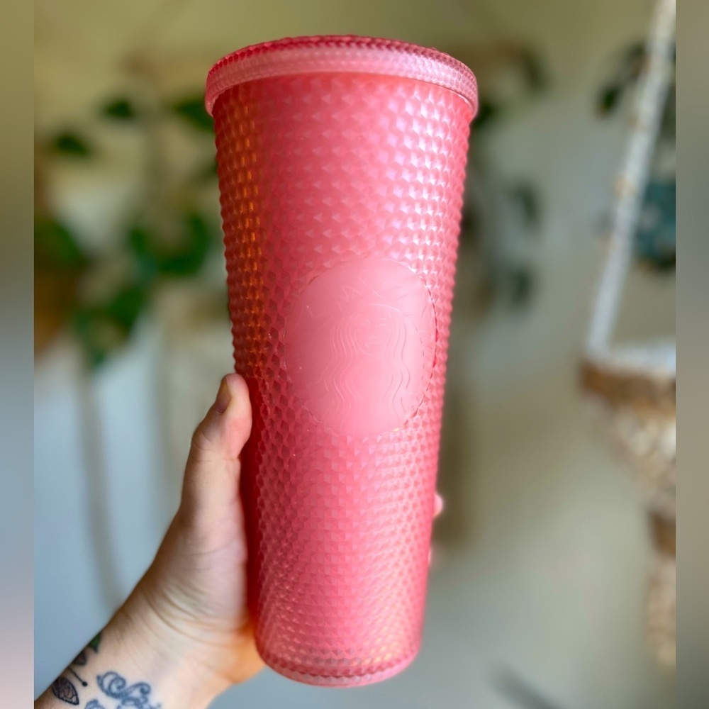 🍋 Starbucks 2022 Pink Lemonade Soft Touch Studded Cold Cup Tumbler 24oz Venti
